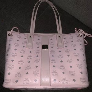 Pink MCM tote bag